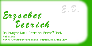 erzsebet detrich business card